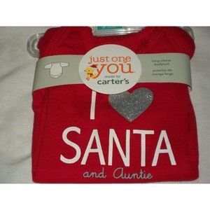 Carter's I Heart Santa and Auntie Red Christmas 3M